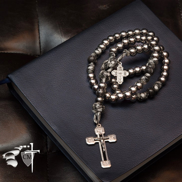 stone rosary paracord rosary, He descended into sheol on the third day he rose again