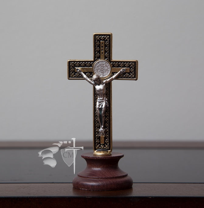 Saint Benedict Desktop Crucifix