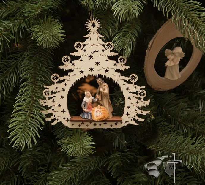 Wood carved ornament, Holy Family Christmas Tree ornament, paracord rosary, paracord rosaries, paracord stone rosary, cord rosary, cord rosaries, Passion crucifix, Catholic Milestones. wedding gift, car rosary, auto rosary, men's rosary, groomsmen gift, graduation gift, Holy Orders gift, men's gift, Catholic home decor, Catholic Milestones, Ottawa Ontario, Canada