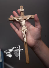 Wall crucifix, natural finish, 22cm, Baptism gift, First Communion gift, Confirmation gift, woodcarving, made in Italy