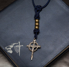 Catholic Rosaries custom paracord rosary Catholic rosary catholic rosary paracord rosary men's rosary Catholic Milestones men's gifts Passion crucifix blue cord brass beads